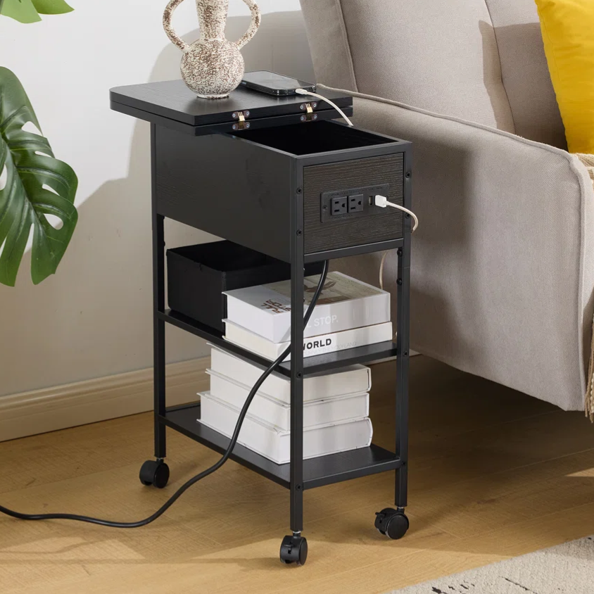 Storage Table Cart with Power $41 at Brad's Deals