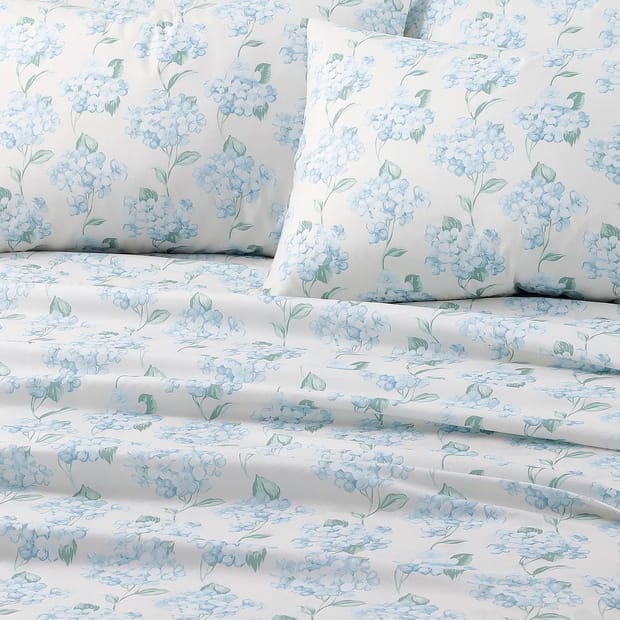 This offer ends 10/25. Save 75% on these Fairfield Square Deep-Pocket 6-Piece Sheet Sets at Macy's. Prices drop from $60 to $14.99 for the twin set, $70 to $21.99 for the queen set, and $100 to $24.99 for the king or California king set. Prices start at $22 for similar sets at other stores. They will accommodate mattresses up to 18" deep, which keeps the fitted sheet in place on most beds. The sets include a flat and fitted sheet and four pillowcases. The twin set includes only two pillowcases. Choose from six prints. Shipping is free when you spend $25. Otherwise, shipping adds $10.95.