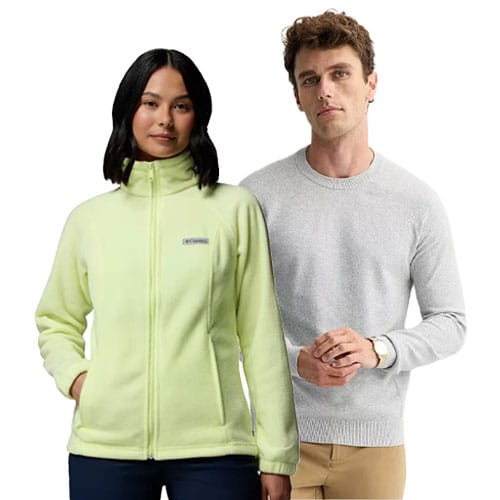 Lowest prices of the season. Through only, score an additional 50% off already-reduced clearance apparel and home decor at Kohl's. For example, this Columbia Benton Springs Zip-Front Fleece Jacket drops from $65 to $22.75 which is the lowest price anywhere by $10. For men, this FLX Crewneck Sweater drops from $49.99 to $13.74 in Grey. Do a little digging and you can also find great deals on nifty home finds, like this Stuffed Belgian Waffle Maker which drops from $24.99 to $6.49 - the lowest price we've seen to date by $5. You'll also earn $10 back in Kohl's Cash for every $50 you spend. Shipping is free when you spend $49. Otherwise, it adds $8.95.