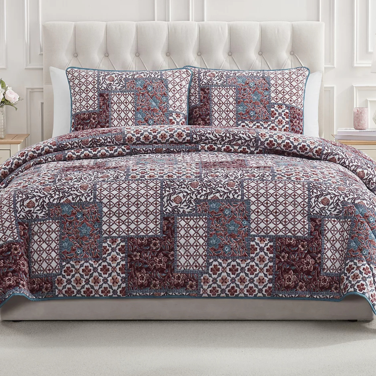 3pc Patchwork Quilt Set 1825 at Brad's Deals