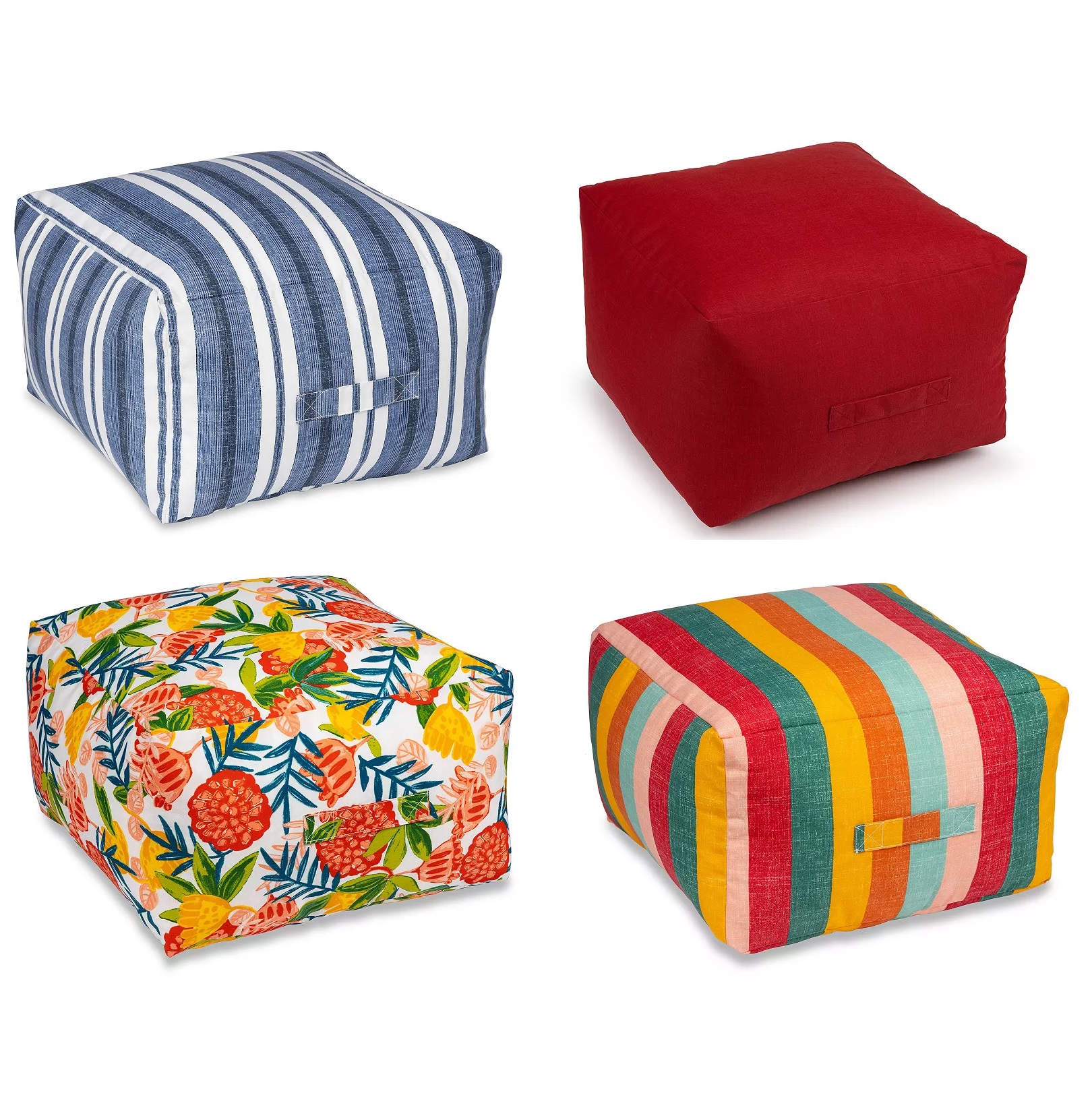 Indoor/Outdoor Pouf Ottomans $32