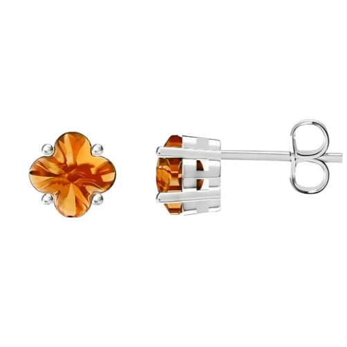 Silver & Citrine Studs 16 at Brad's Deals