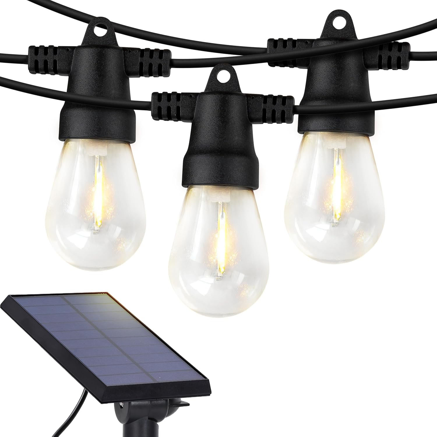 Solar-Powered Patio String Lights
