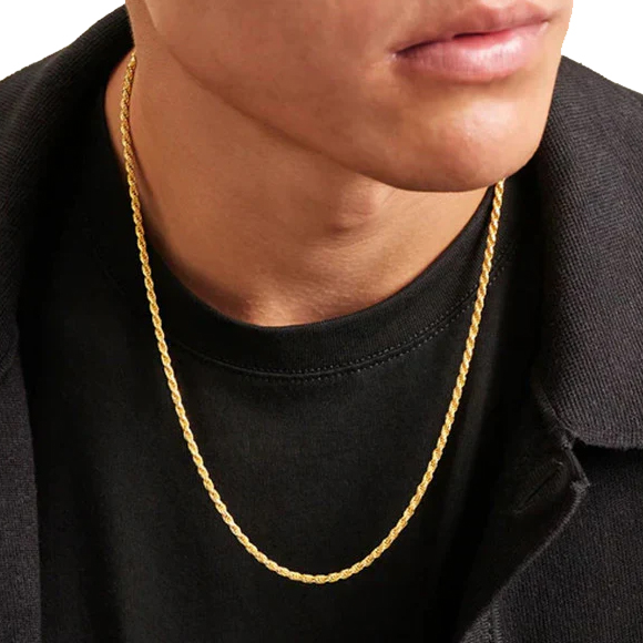 $12 Gold-Filled Rope Chain Necklace at Brad's Deals
