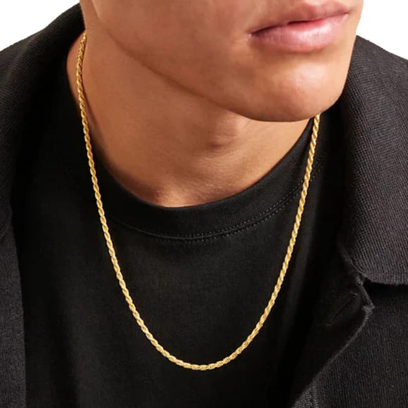 Jaxxon Rope Chain Stack $12 Gold-Filled Rope Chain Necklace at Brad's Deals