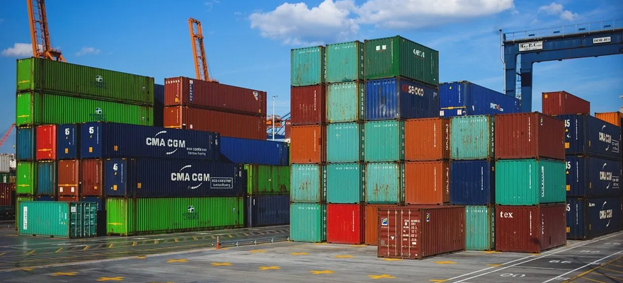 Shipping containers stacked at a port might be one sign of the bullwhip effect in supply chain economics