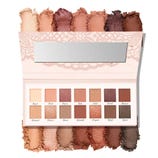 Eyeshadow palette with 12 shades ranging from light beige to deep brown, featuring names like Royal, Pride, Power, and Queen.