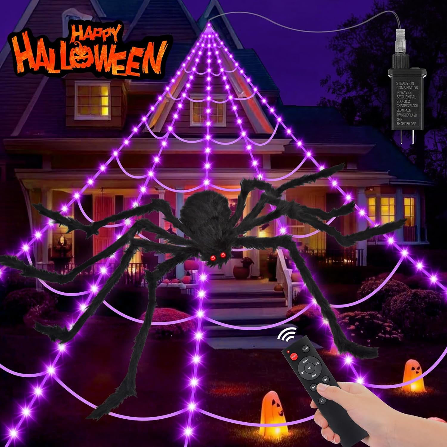 16' LED Spider Web with 5' Spider $36 at Brad's Deals