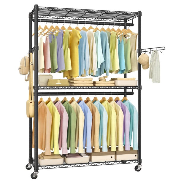 Rolling Clothes Rack $63 at Brad's Deals