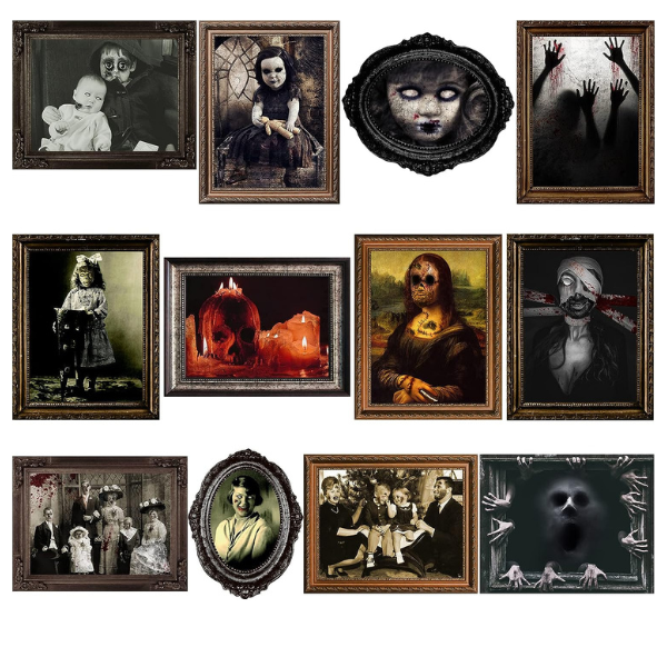 12-Piece Disposable Haunted Pictures
