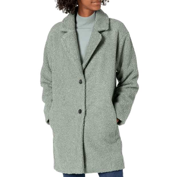 Teddy Fleece Lapel Coat $13