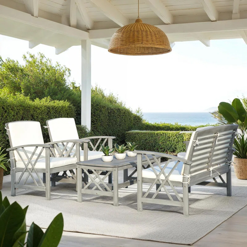 4pc Cushioned Patio Set $280 Delivered