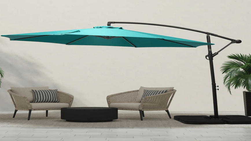 bradsdeals patio umbrella 14ft Double Sided Outdoor Market Extra Large Umbrella with Crank, Cross Base for Deck, Lawn, Backyard and Pool, Brown : Patio, Lawn & Garden Base Recommendation Patio Umbrella, $115 With Our