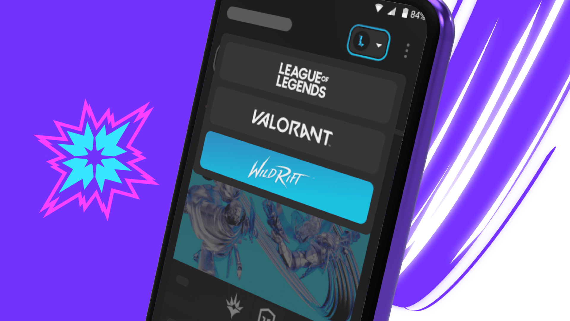 Смотрите чемпионат Wild Rift Icons в приложении Riot Mobile