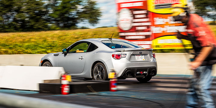 Drag racing at the Subaru Shootout.