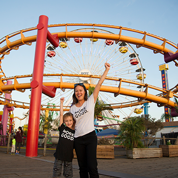 Jade and Ford Duell at amusement park