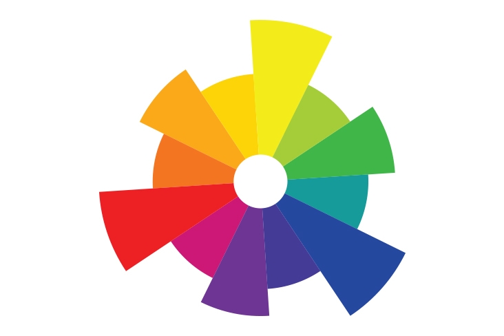 The color wheel showing all color groups.