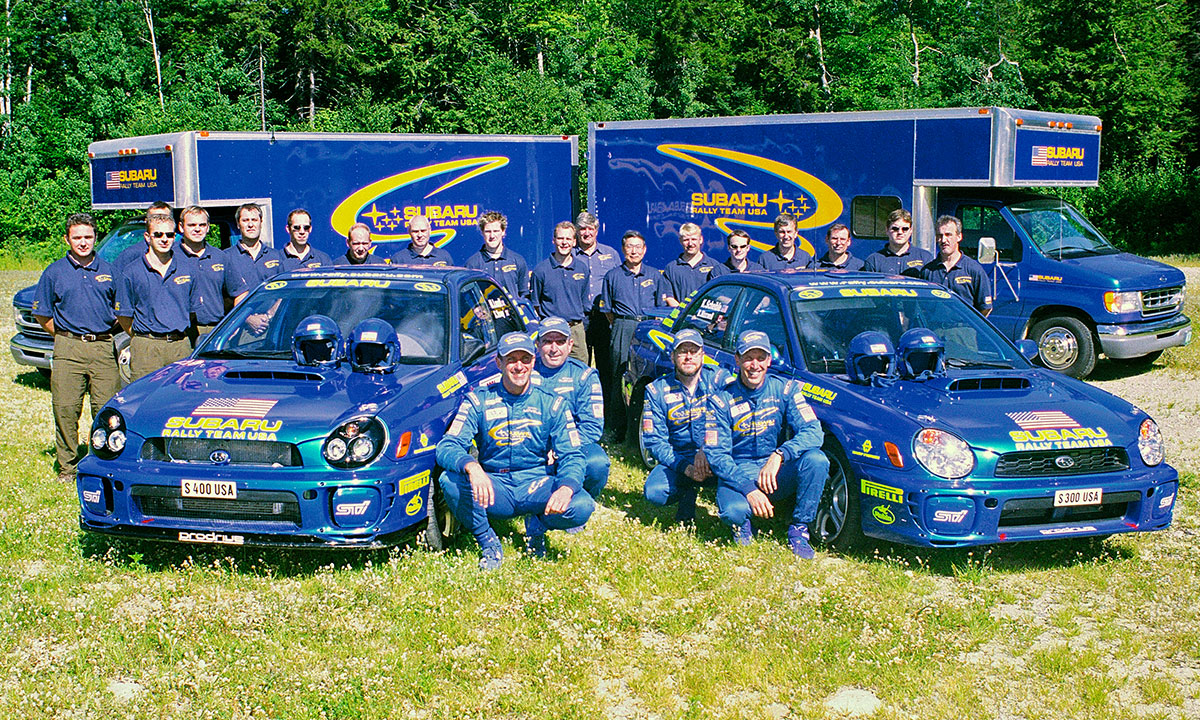 Subaru Rally Team USA was formed in 2001.