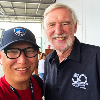 Otsuki with legendary Hot Wheels designer Larry Wood