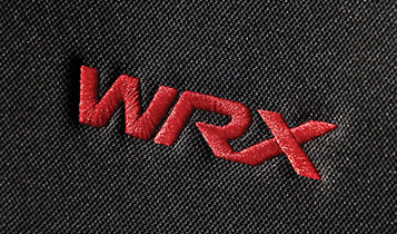 The 2009 Subaru Impreza WRX included embroidered front seatbacks and red stitching.