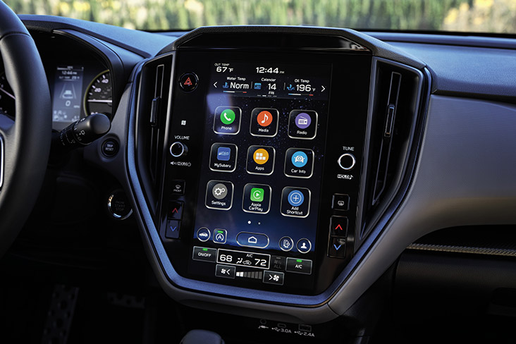 The 11.6-inch screen inside the 2024 Crosstrek