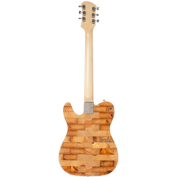 guitar made of salvaged wood