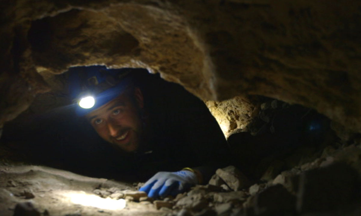 Steward wild-caving in Carlsbad Caverns.