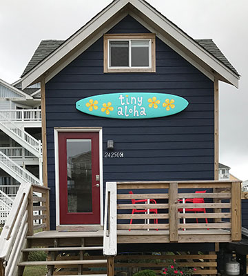 Tiny Aloha, a 250-square-foot vacation home on Hatteras Island, NC.