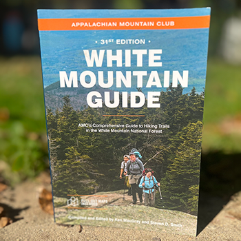 Front jacket image of the 31st edition of the White Mountain Guide. 