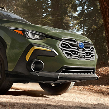 Close-up of the front fascia of a 2024 Subaru Crosstrek