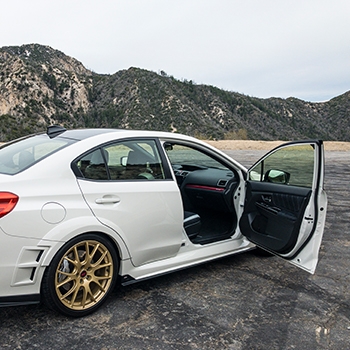 Subaru WRX STI S209 side with door open