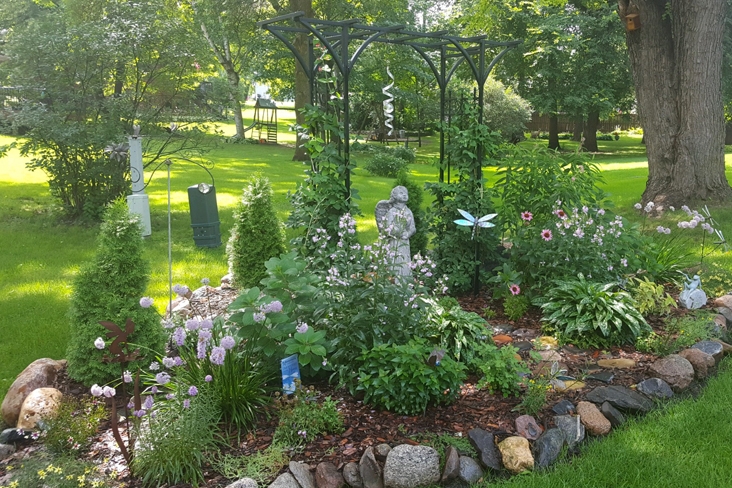 backyard flower garden
