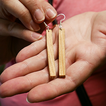 wooden earrings