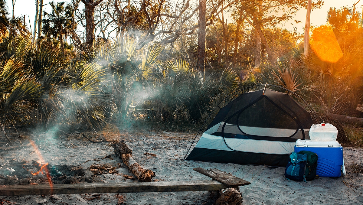 beach camping tent cooler