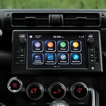 Touchscreen featuring SUBARU STARLINK and other features.