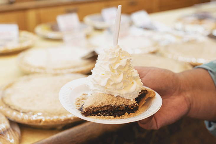A slice of pie from Stoltzfus Homestyle Bakery