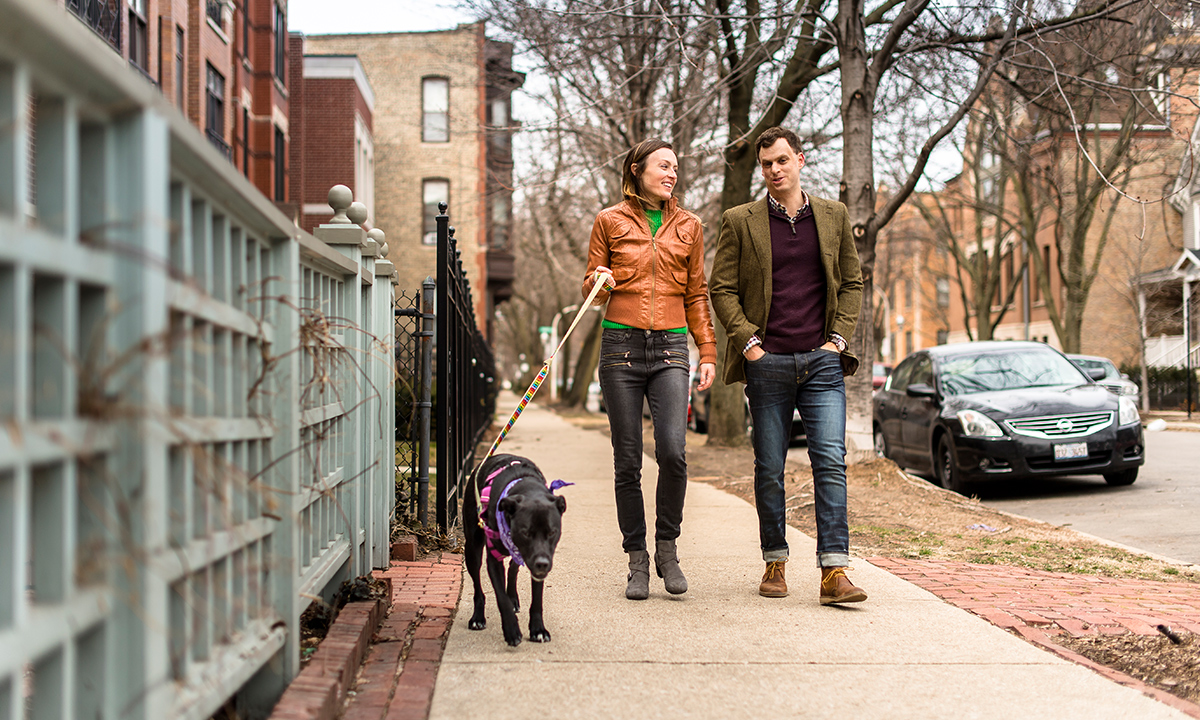 Our little explorer is always up for a long walk around the neighborhood – an activity that also gives Dave and I a chance to talk about our days without technology getting in the way.