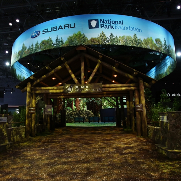 National Park Foundation and Subaru of America booth at New York International Auto Show 2019