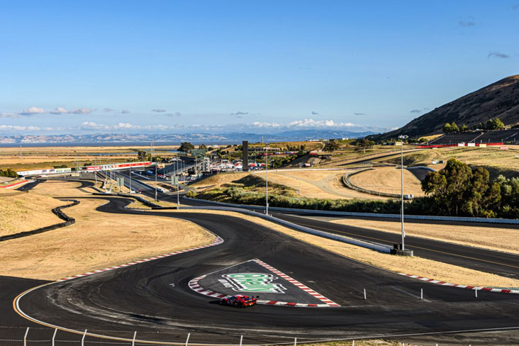 A drone shot of Sonoma Raceway