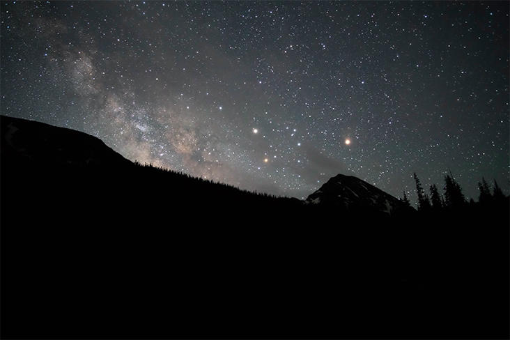Colorado starry night sky