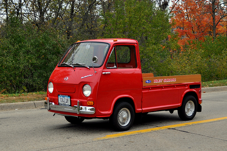 “Subaru 360 Drivers Club member John Riley’s 360-based Sambar pickup truck ”