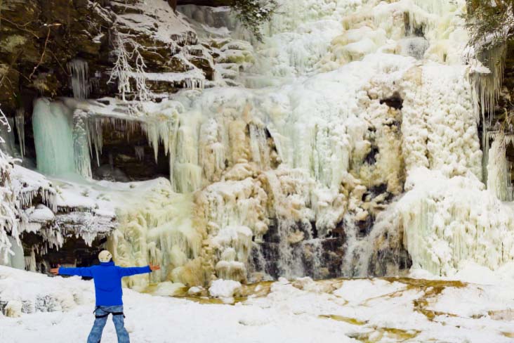 Frozen waterfall