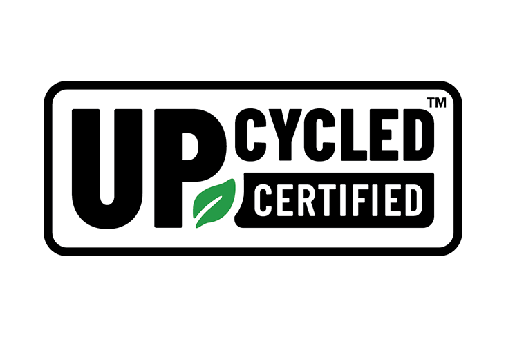 An image of the Upcycled Food Association logo, which is rectangular in shape and features a small leaf under the word “Up.”