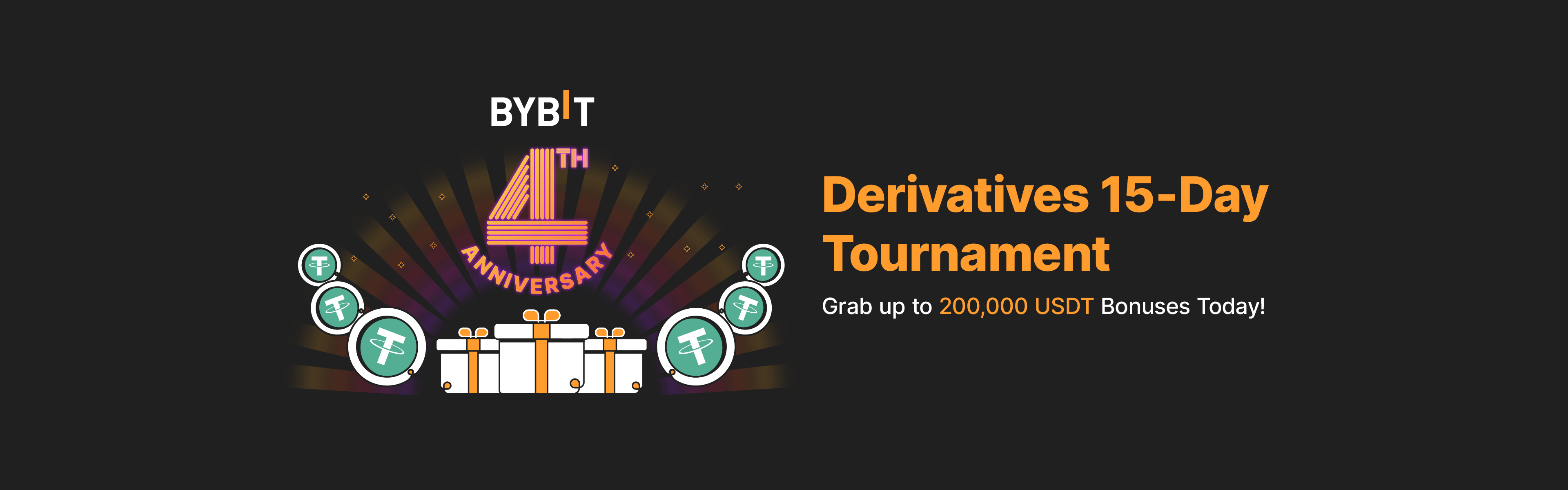 Join Bybit Derivatives 15-Day Tournament to grab up to 200,000 USDT today!