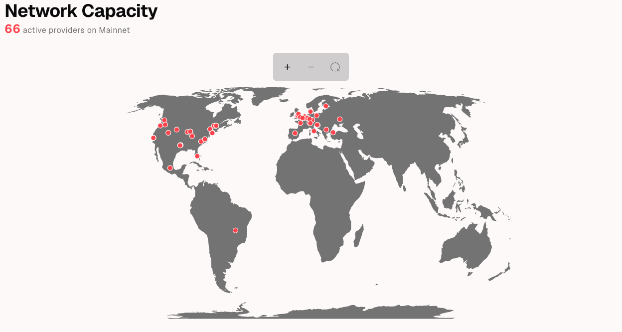 The geographic spread of Akash’s resource providers as of Aug 15, 2024.