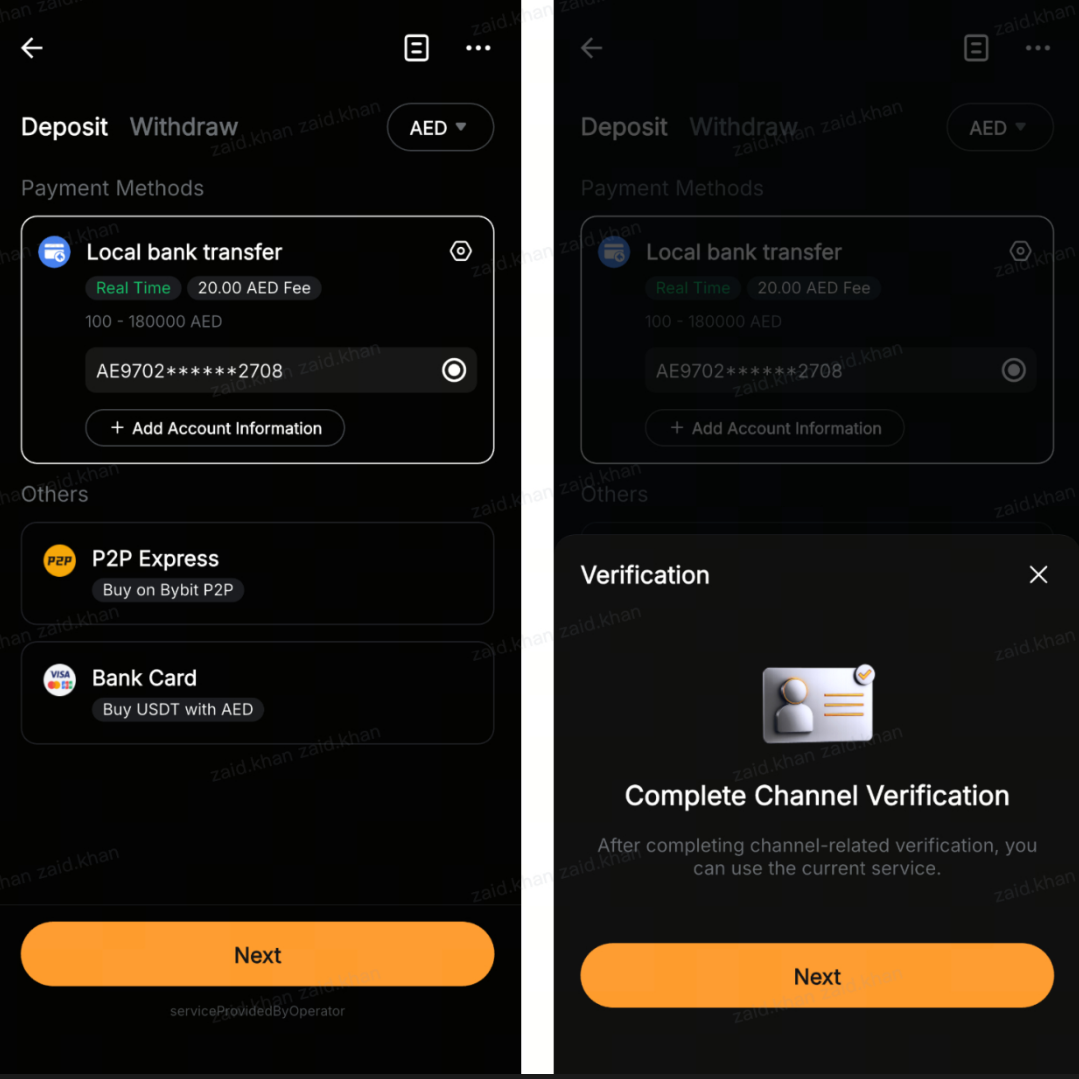 How to deposit and withdraw AED on Bybit via Local bank transfer | Bybit  Learn