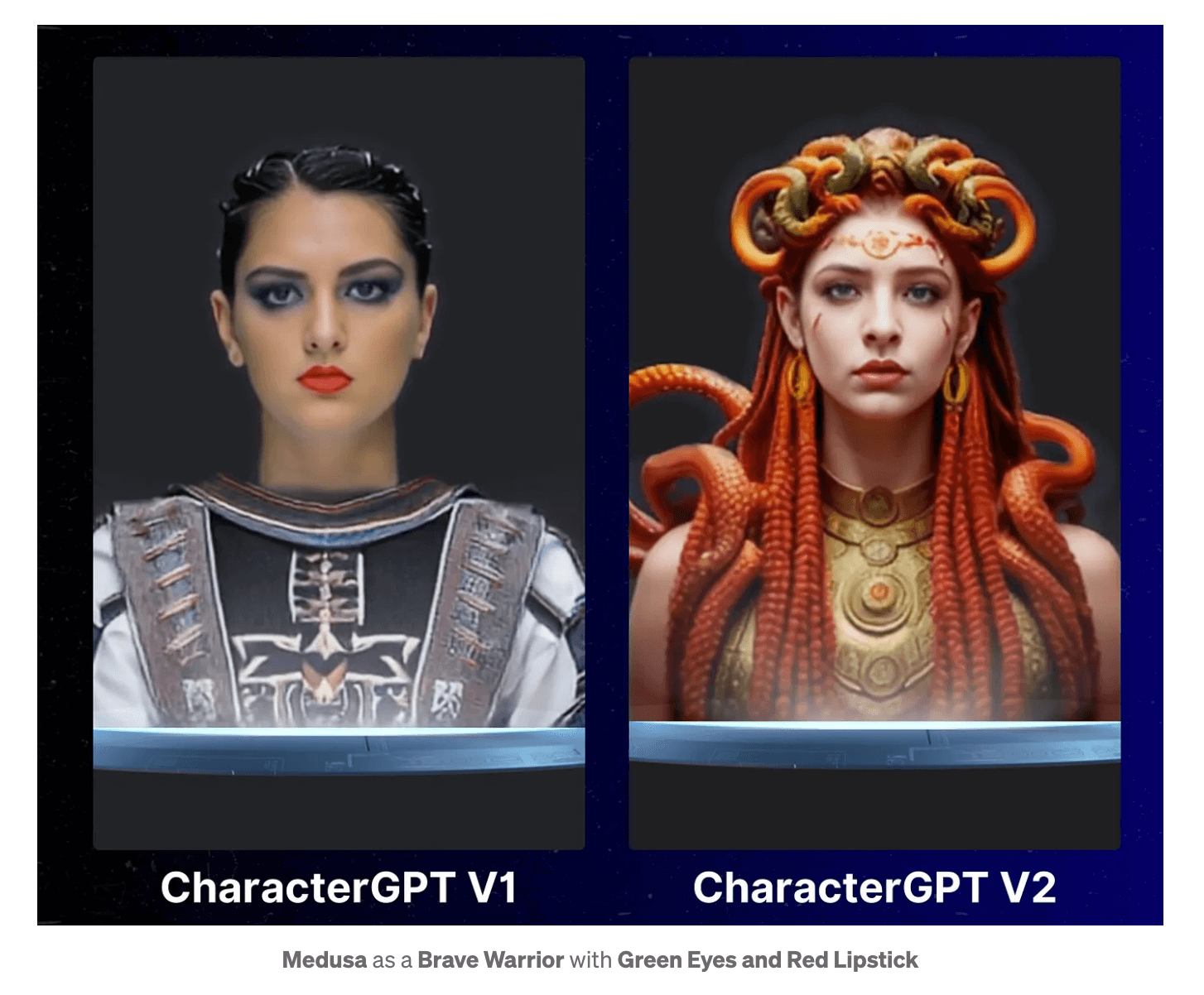 CharacterGPT V1 vs. CharacterGPT V2.