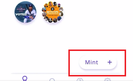Alt text: Screenshot of the POAP app showing the mint option