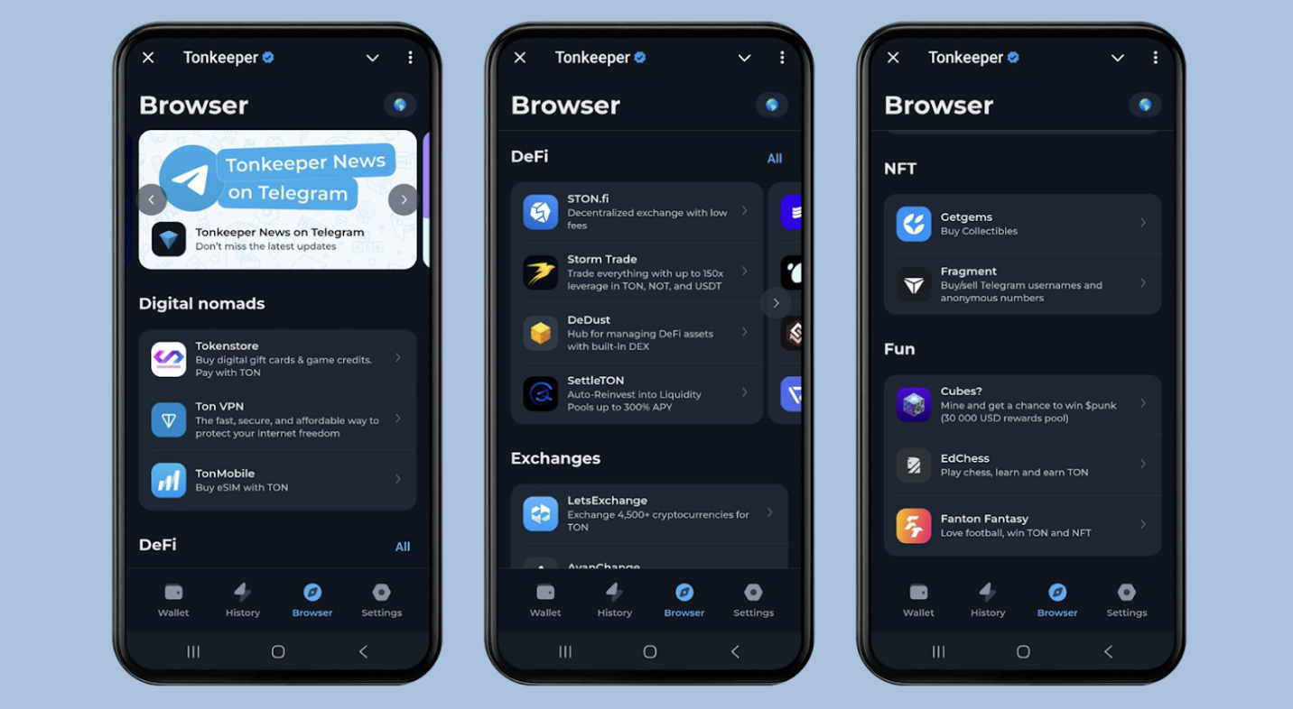 Web-3 сервисы в браузере dApp