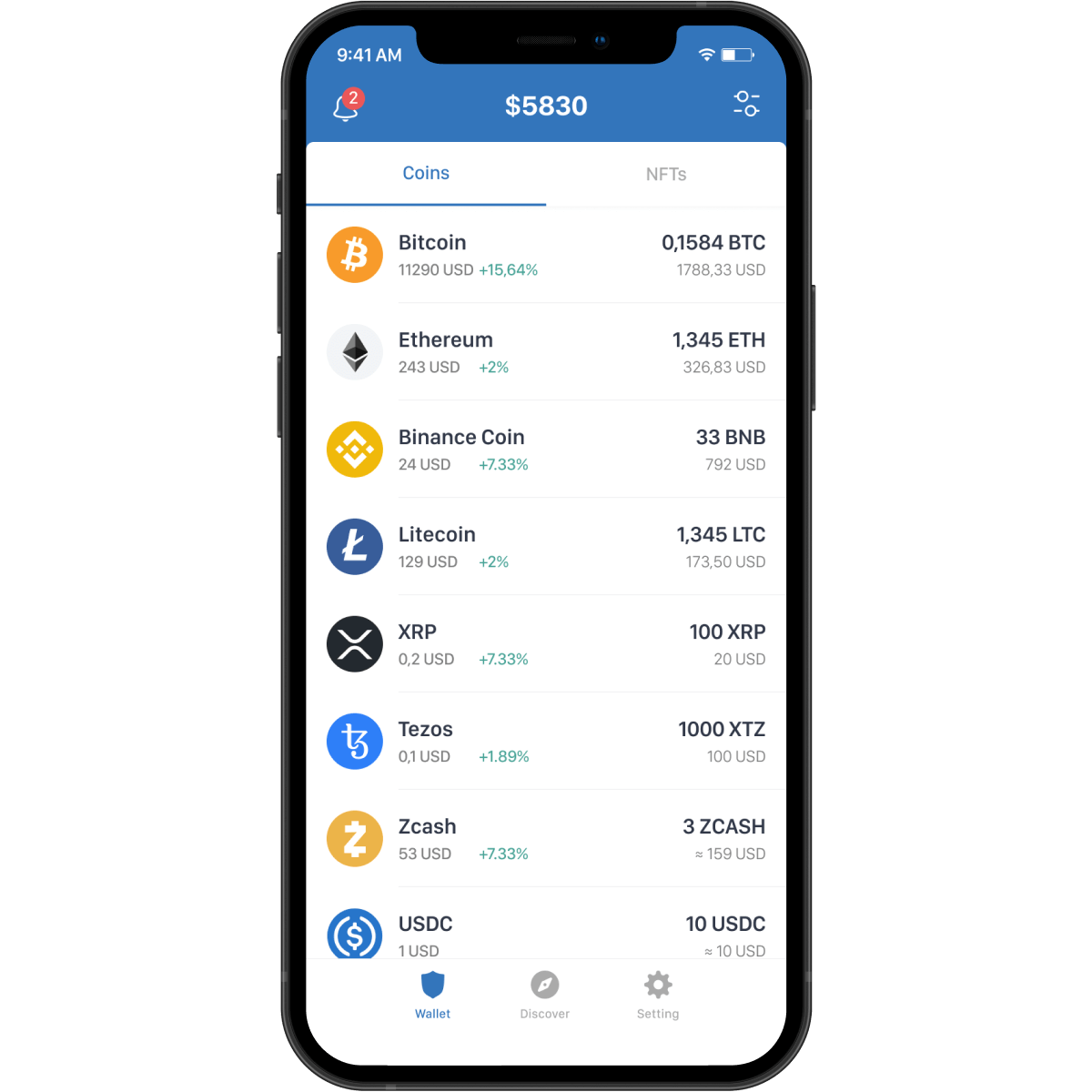 Trust Wallet supports multiple crypto assets.